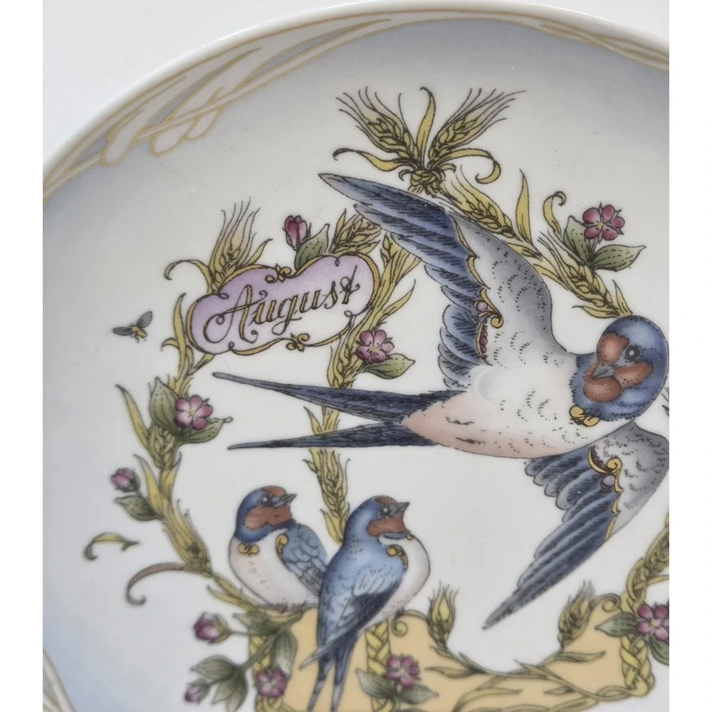 Hutschenreuther Ole Winther Barn Swallow August Plate Germany 6in